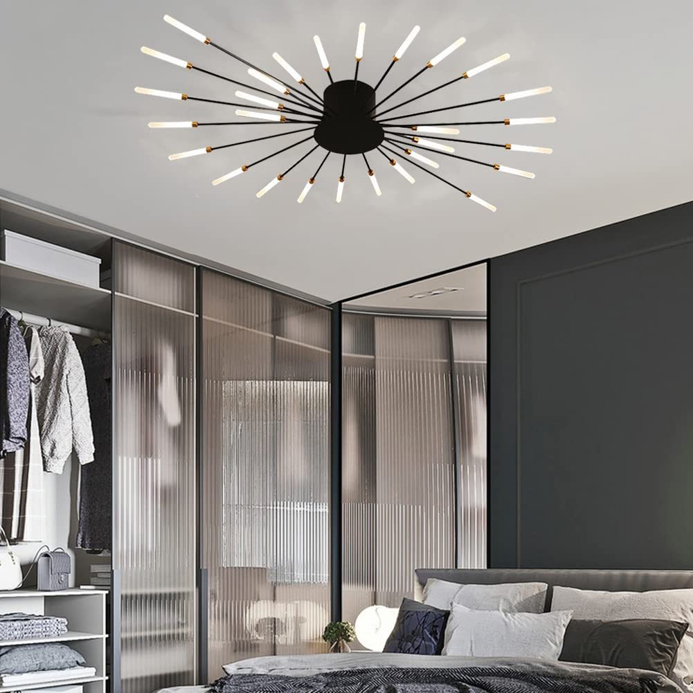 Lowry Fireworks Ceiling Light in Bedroom
