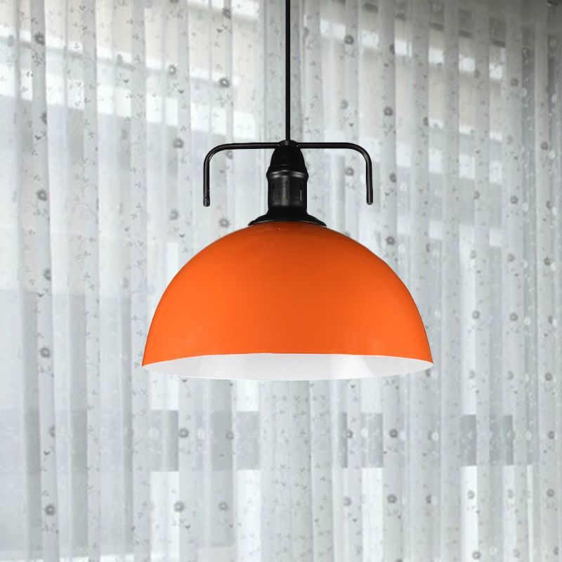 Orange Morandi Dome Pendant Light