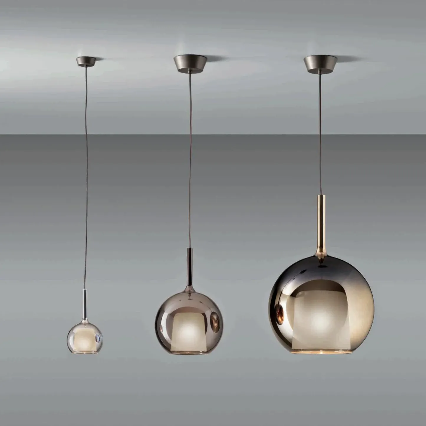 Hailie Modern Round Glass Pendant Light Bedroom Living Room