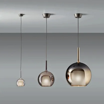 Hailie Modern Round Glass Pendant Light Bedroom Living Room