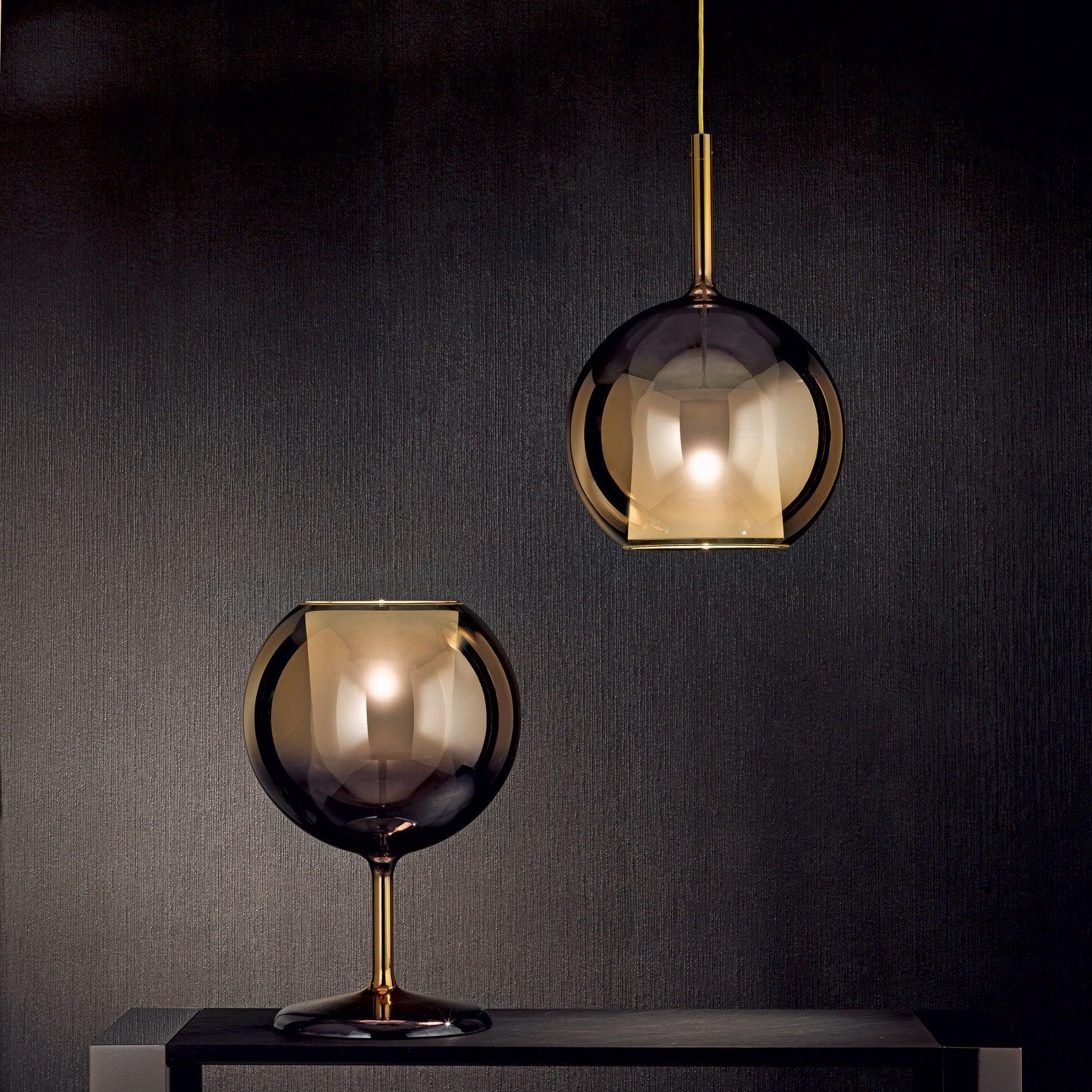 Hailie Modern Round Glass Pendant Light Bedroom Living Room