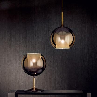 Hailie Modern Round Glass Pendant Light Bedroom Living Room
