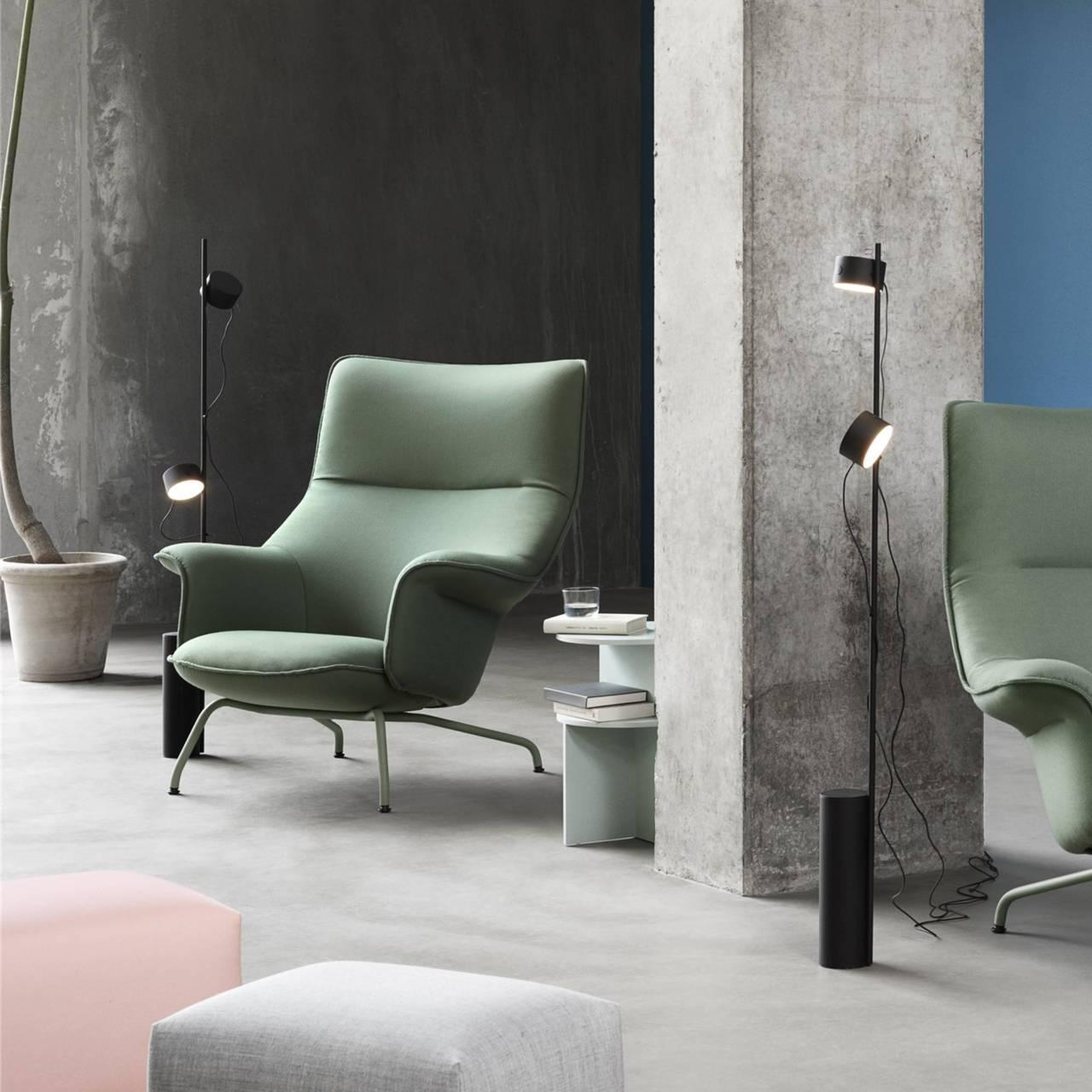 Avi Floor Lamp in minimalist living room. Las Sola lighting.