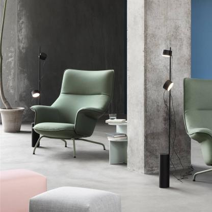 Avi Floor Lamp in minimalist living room. Las Sola lighting.