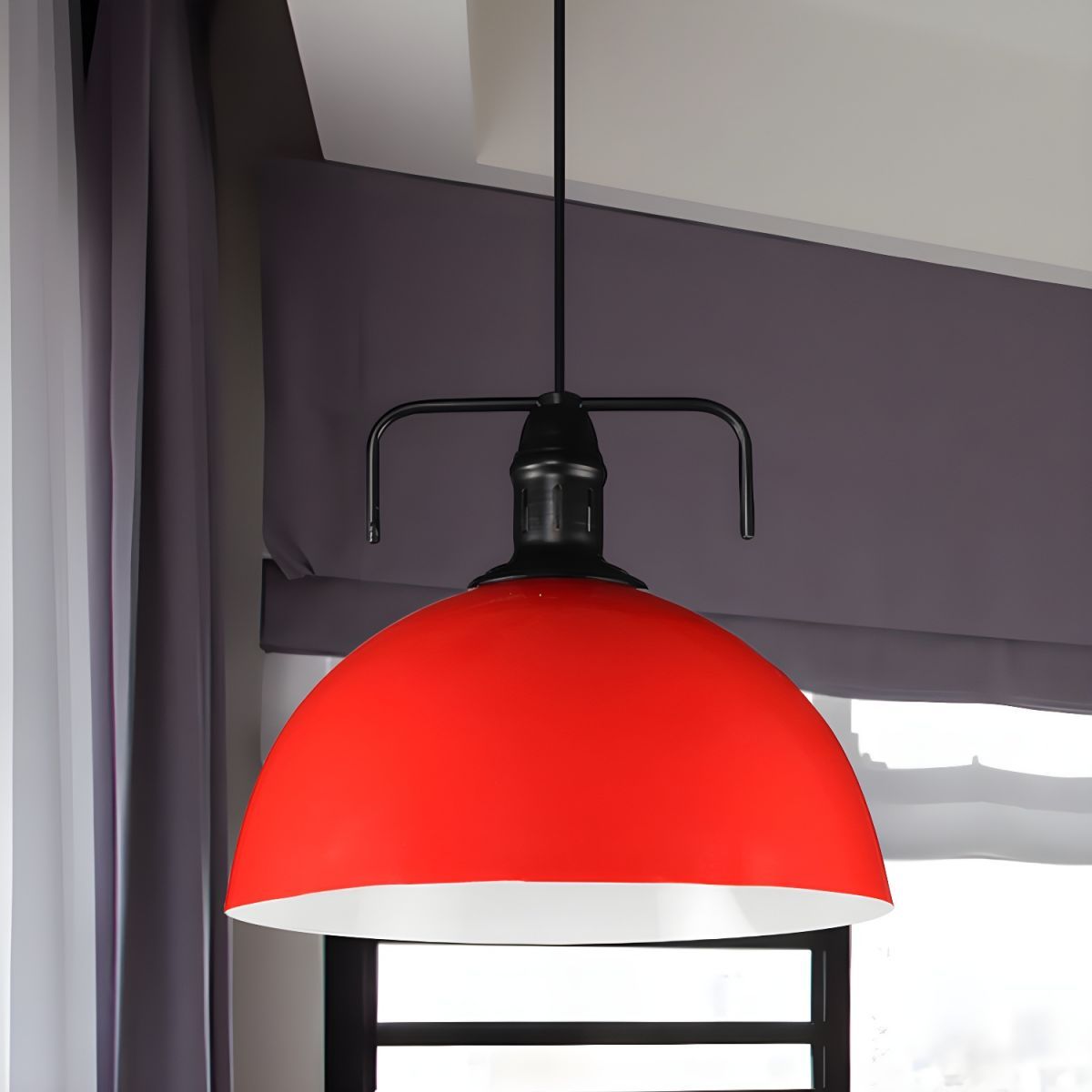 Red Morandi Metal Pendant Light