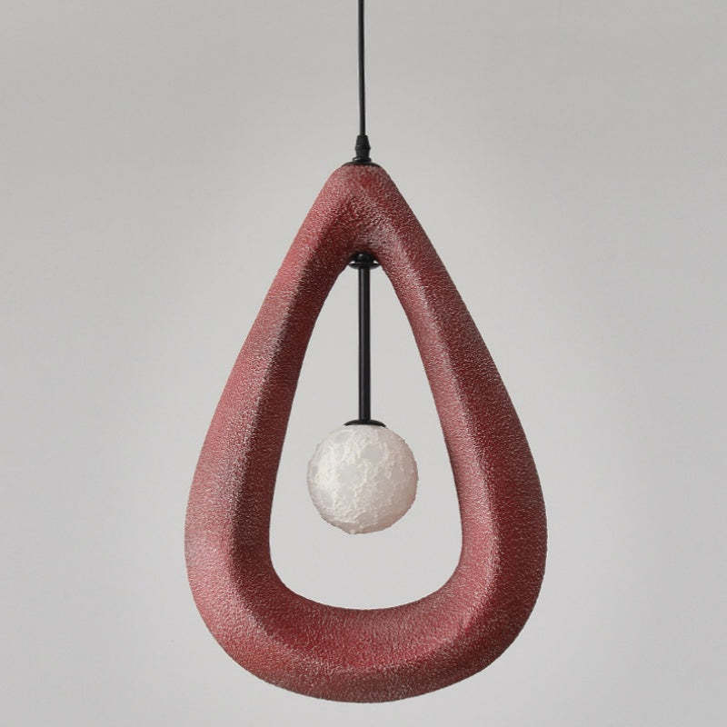 Red Byers Modern Teardrop Pendant Light - Bedroom Lighting