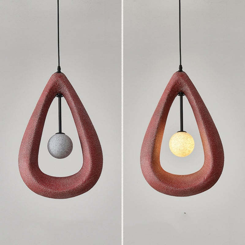 Byers Modern Red Teardrop Pendant Light, bedroom lighting