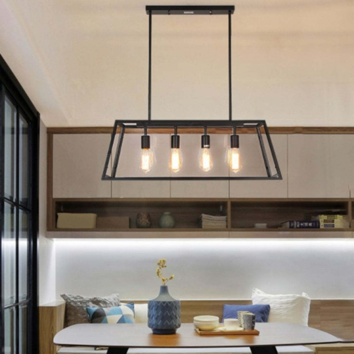 Metal Austin Pendant Light over dining table