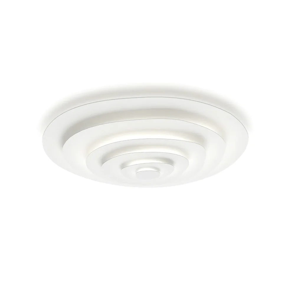 Quinn ripple ceiling light fixture, white metal ceiling light