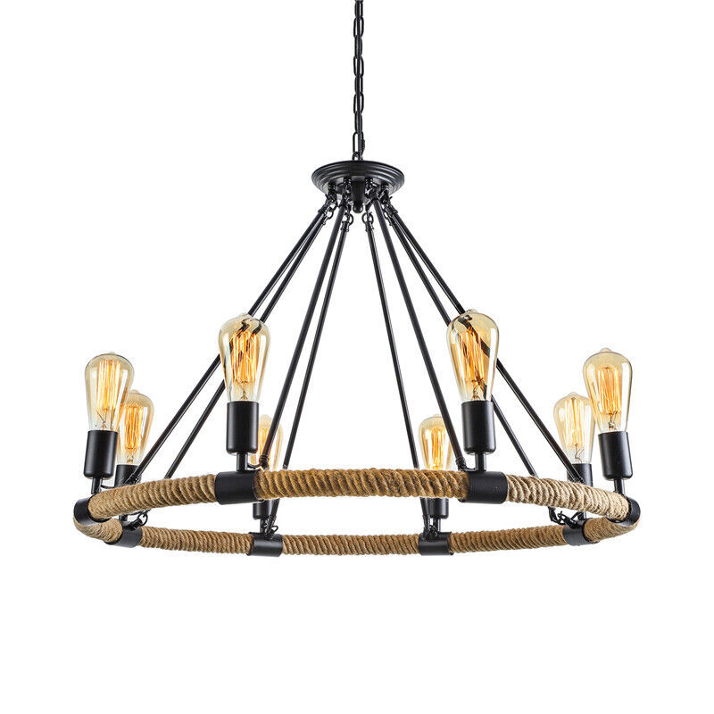 Epoch Industrial LED Pendant Light with Rope Detail