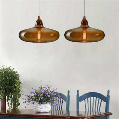 Hailie Modern Art Amber Pendant Light Glass Metal Bedroom