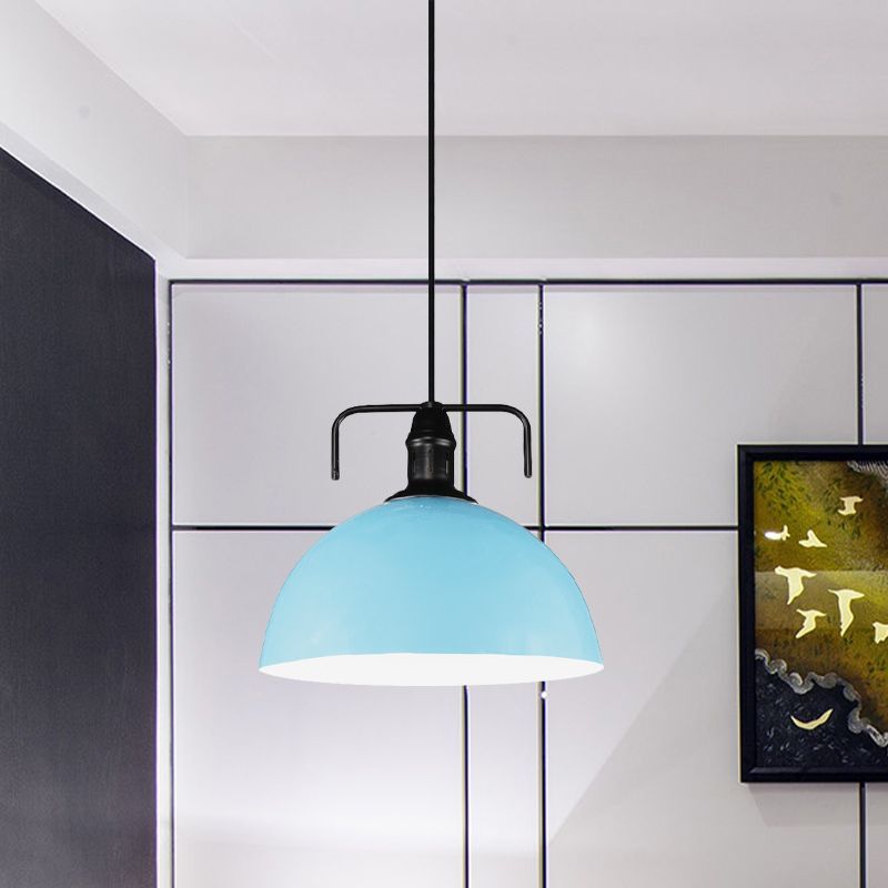Blue Morandi Metal Pendant Light Fixture