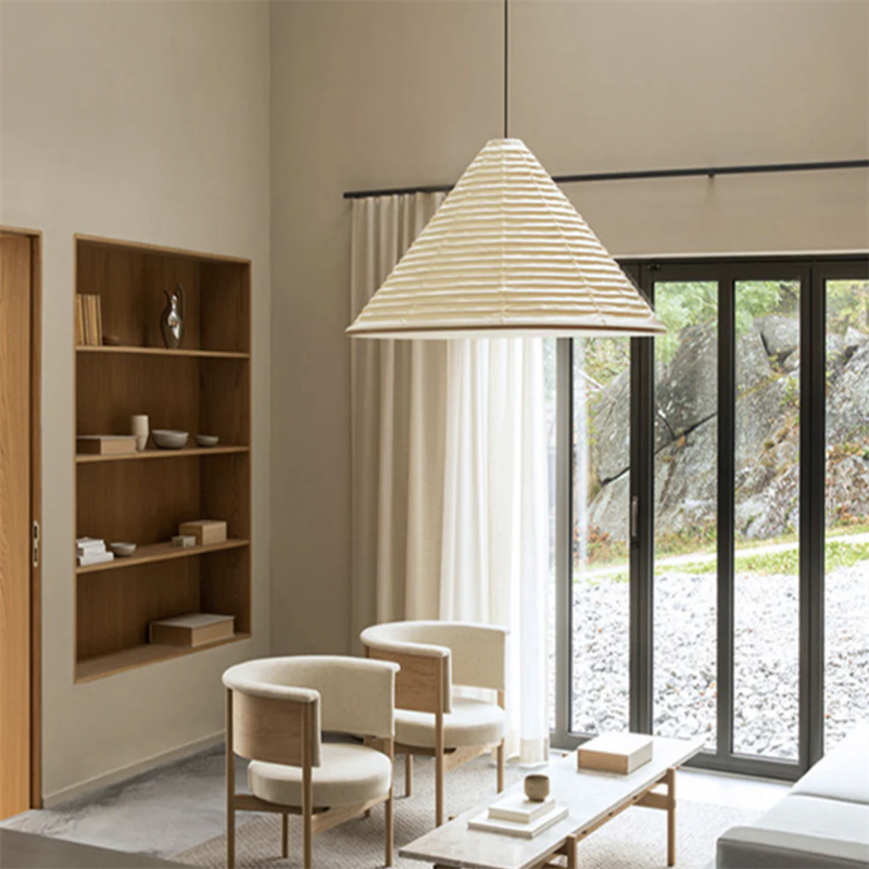 Byers Conical Pendant Light in a Modern Living Room