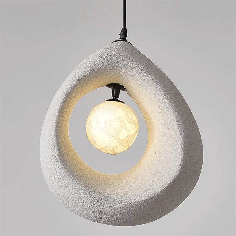 Byers Modern PVC Pendant Light, Egg-Shaped Design, Bedroom Lighting