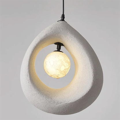Byers Modern PVC Pendant Light, Egg-Shaped Design, Bedroom Lighting