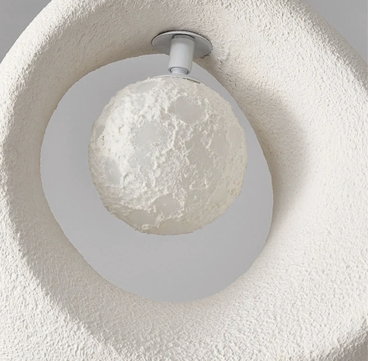 Byers Modern Pendant Light - Textured sphere and loop design