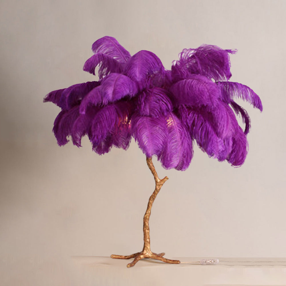 O'Moore Nordic Luxury Unique Ostrich Feather Floor Lamp/Table Lamp