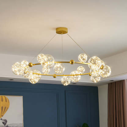 Gold Valentina Art Deco Globe Chandelier Lighting Valentina Art Deco Globe Metal Glass Chandelier