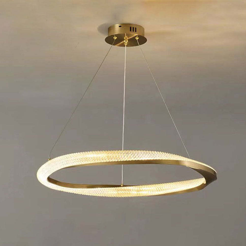 Kirsten Pendant Light, single-ring, warm white LED, modern design