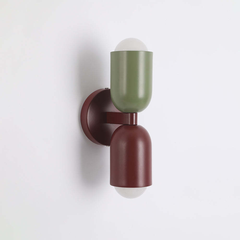 Green and Red Morandi Wall Lamp: Artistic Lighting