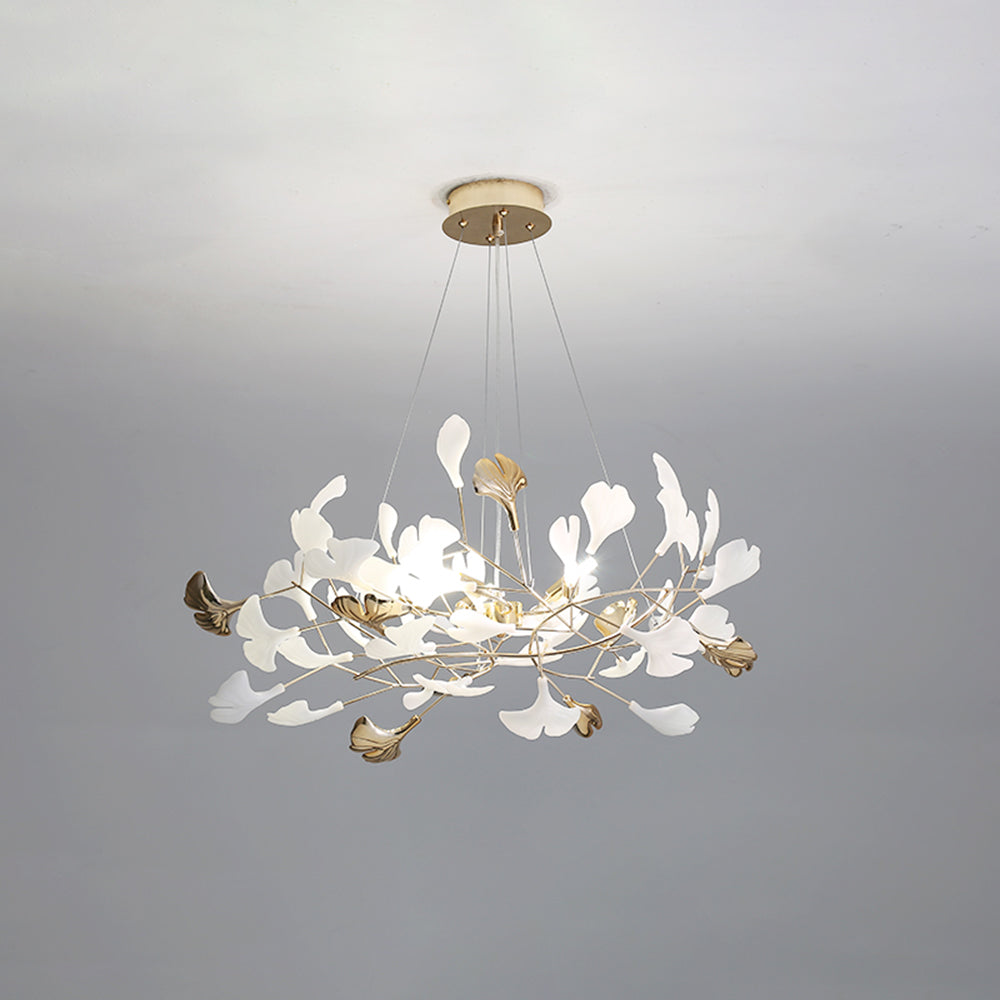 Olivia Modern Petal Shaped Metal Ceramic Chandelier Dining Room