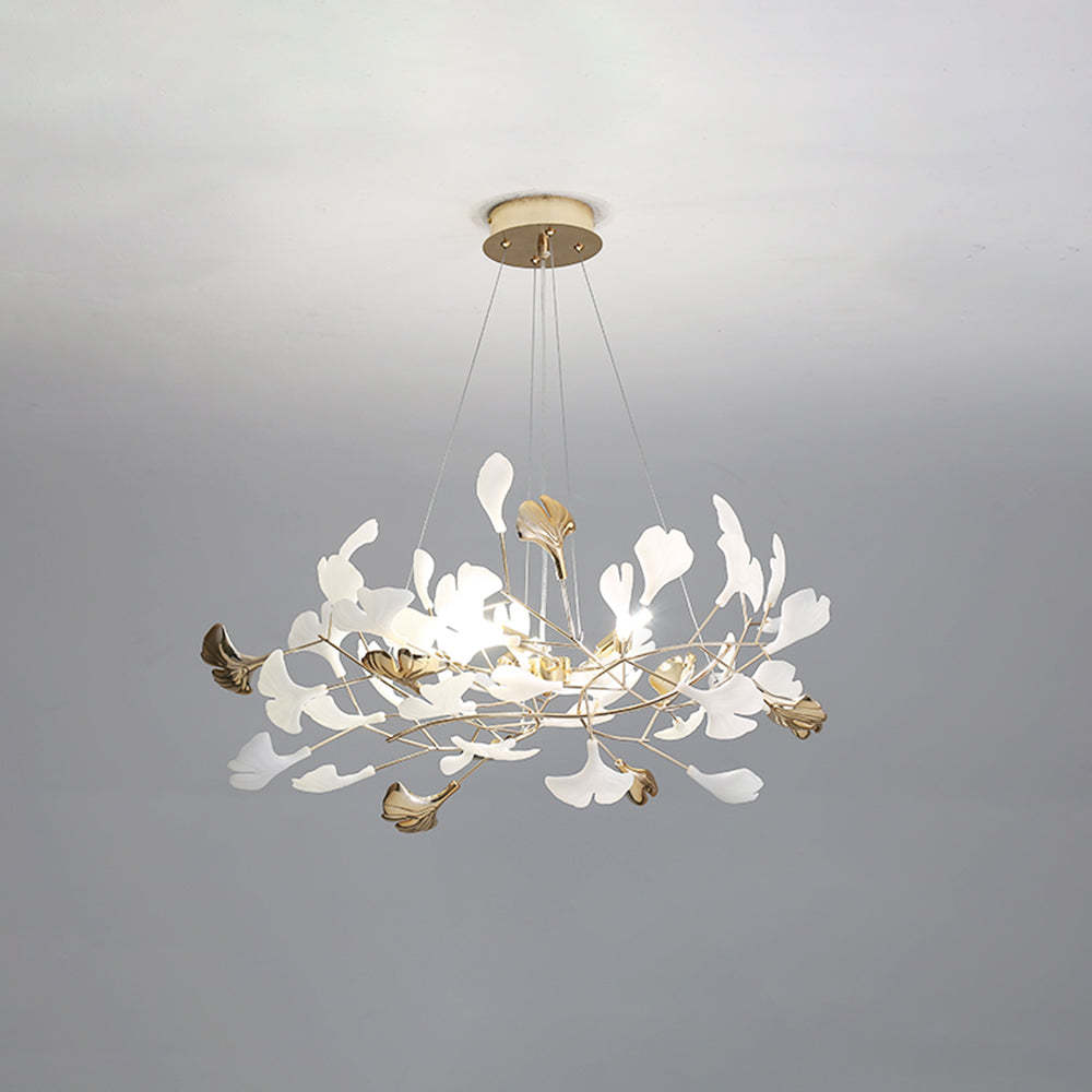 Olivia Modern Petal Shaped Metal Ceramic Chandelier Dining Room
