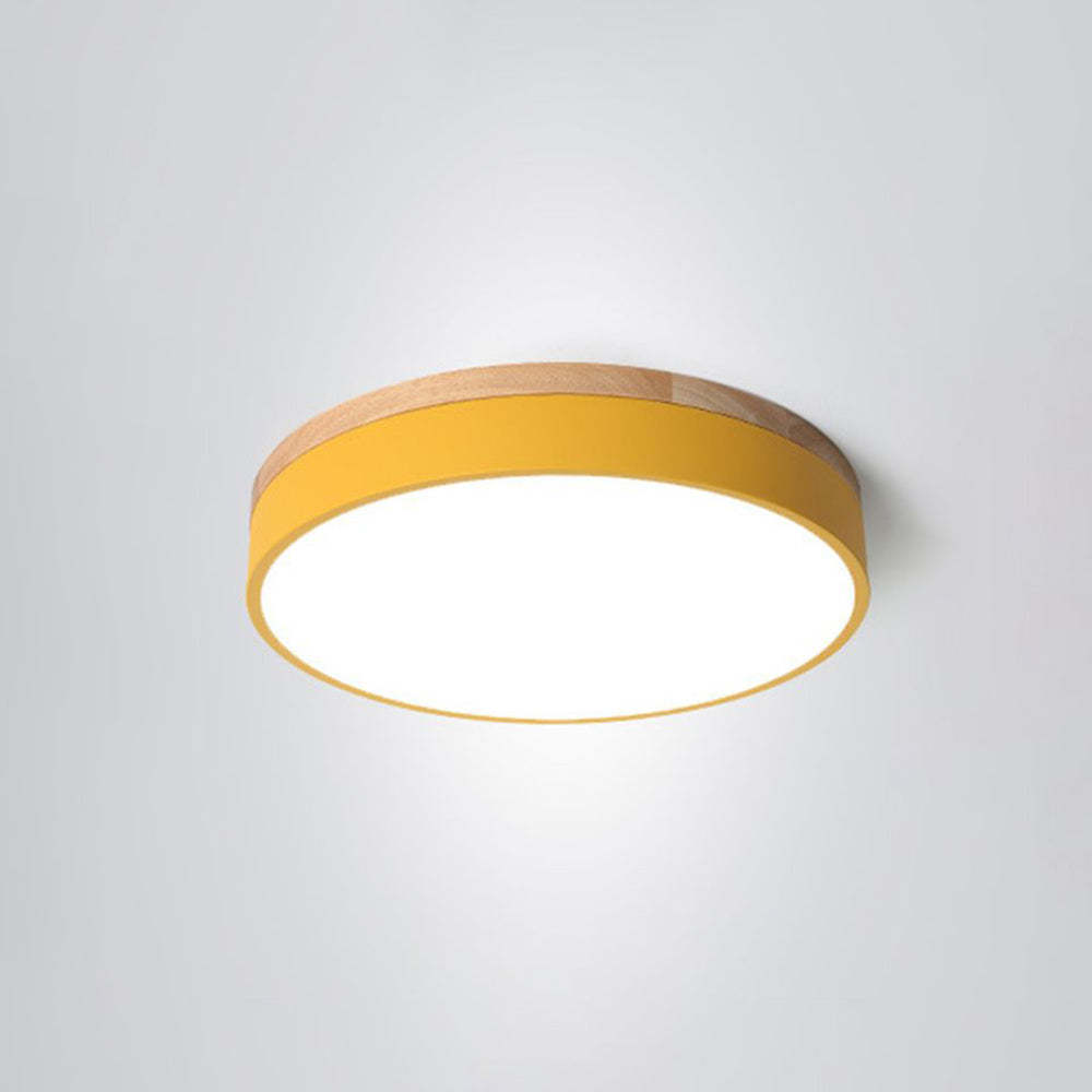 Yellow Morandi LED Flush Mount Ceiling Light