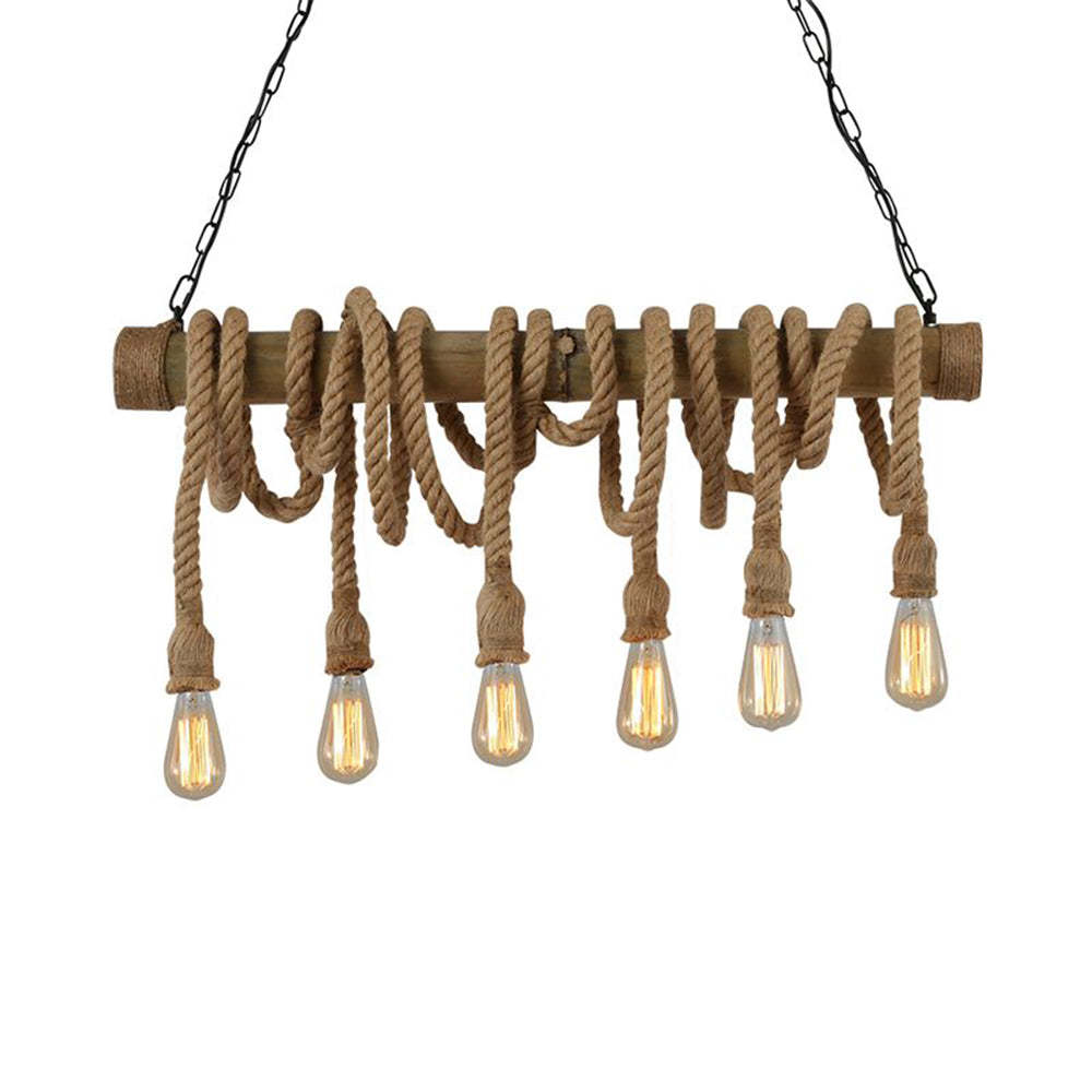 Alessio Rope Pendant Light, Vintage Resin Fixture