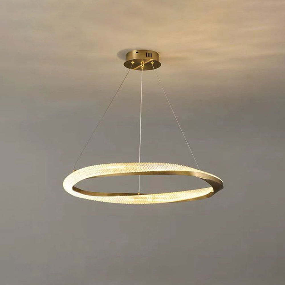 Kirsten Pendant Light, modern gold ring LED lighting fixture
