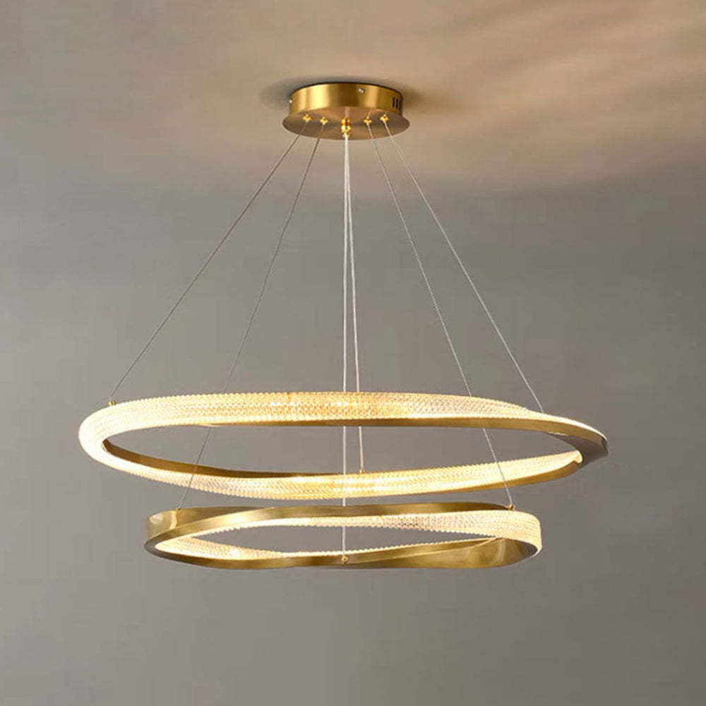 Kirsten Pendant Light - Gold, Dual Ring Design, Modern Lighting