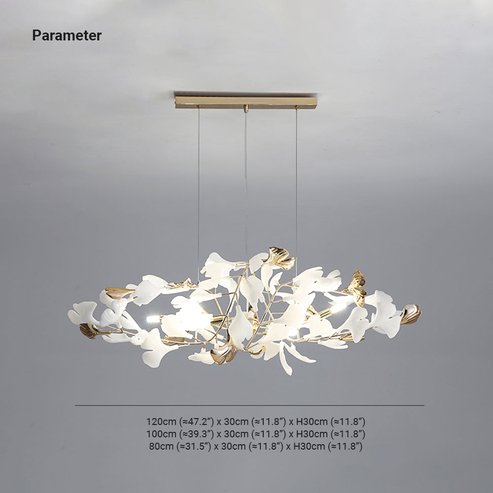 Olivia Modern Petal Shaped Metal Ceramic Chandelier Dining Room
