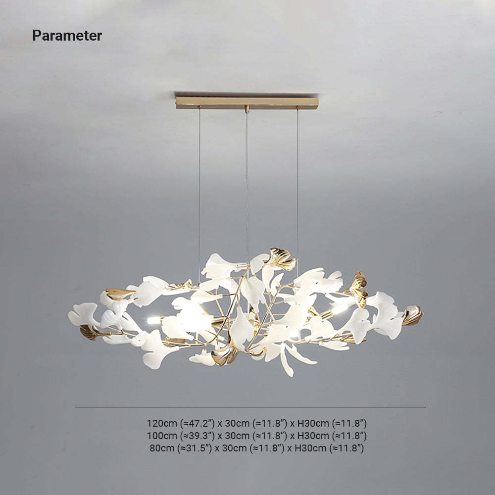 Olivia Modern Petal Shaped Metal Ceramic Chandelier Dining Room