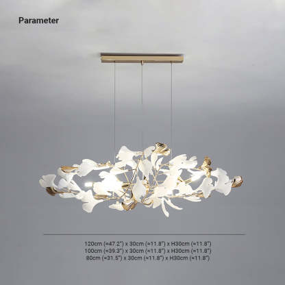 Olivia Modern Petal Shaped Metal Ceramic Chandelier Dining Room