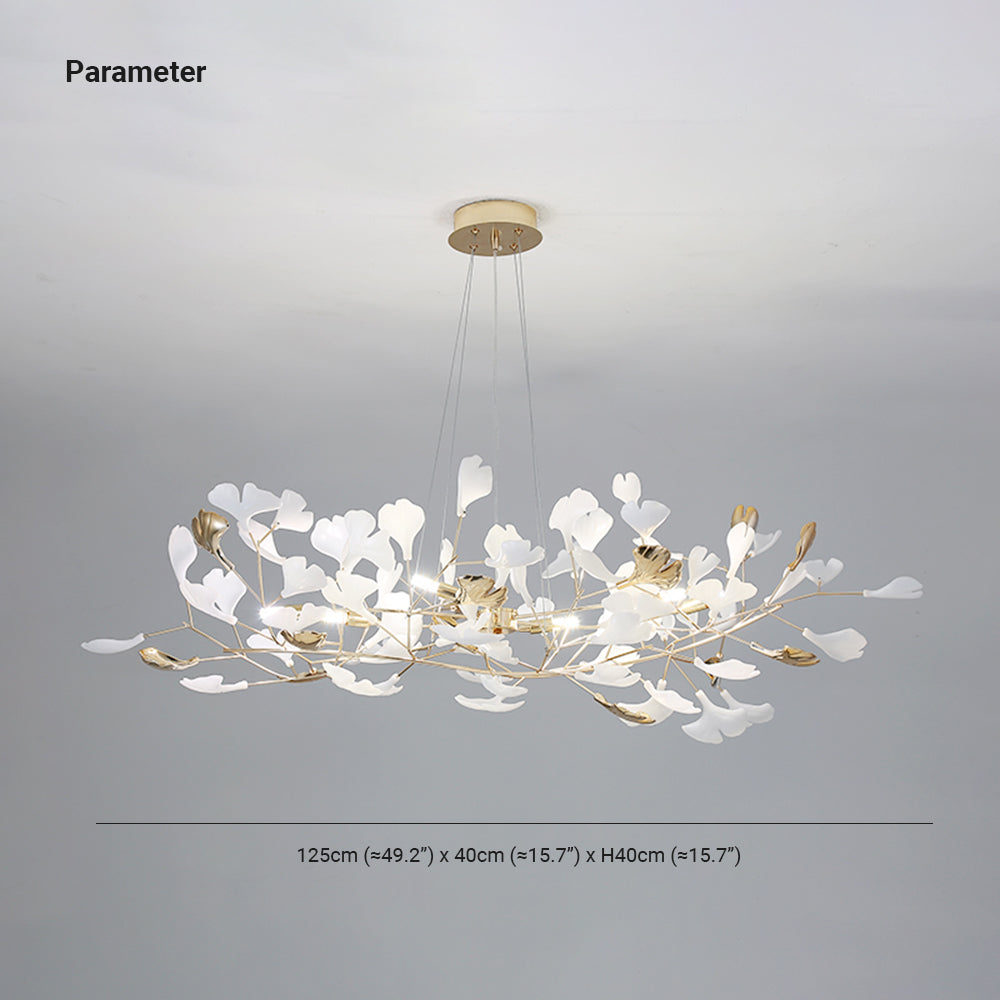 Olivia Modern Petal Shaped Metal Ceramic Chandelier Dining Room