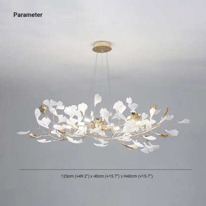 Olivia Modern Petal Shaped Metal Ceramic Chandelier Dining Room