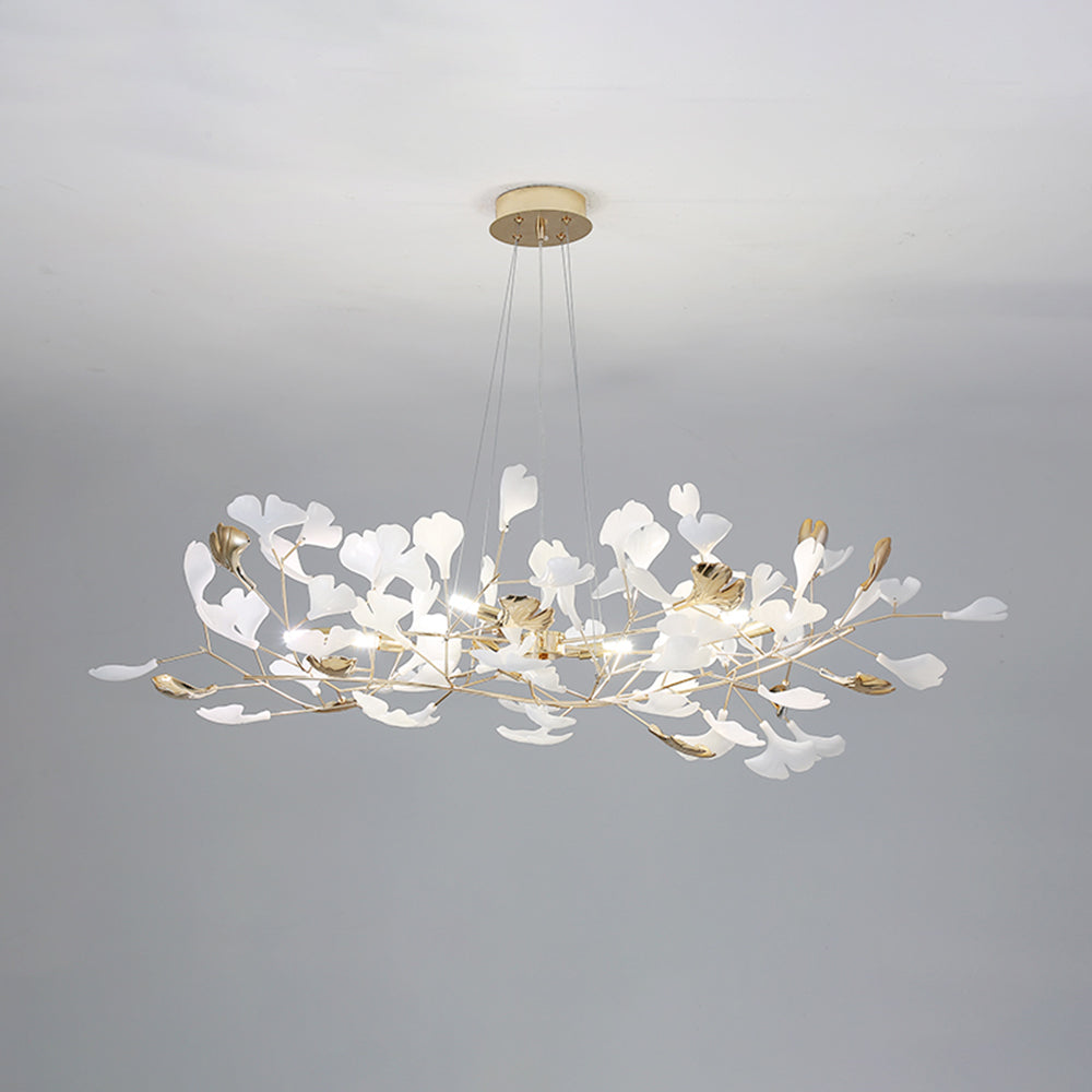 Olivia Modern Petal Shaped Metal Ceramic Chandelier Dining Room