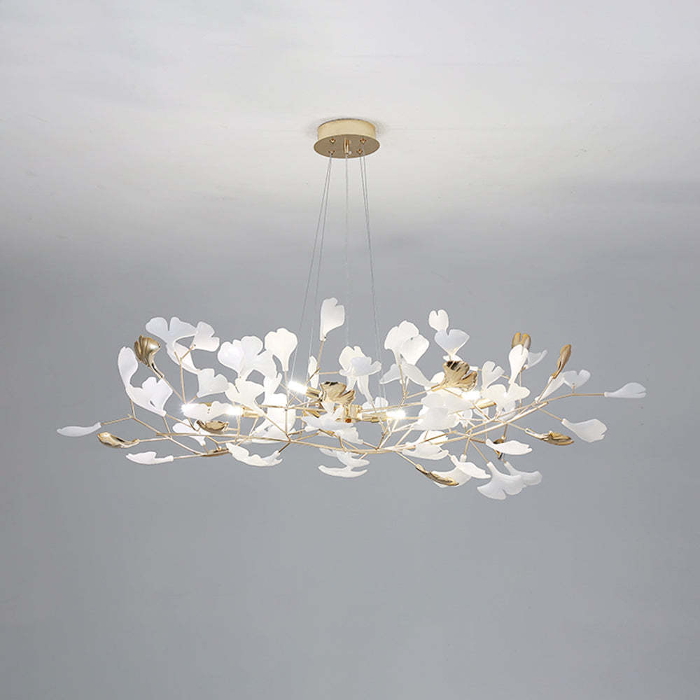 Olivia Modern Petal Shaped Metal Ceramic Chandelier Dining Room