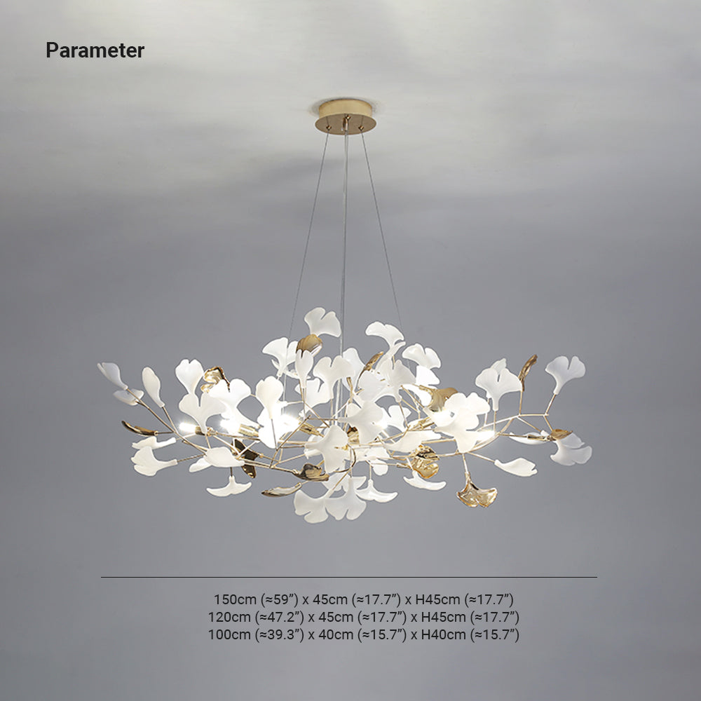 Olivia Modern Petal Shaped Metal Ceramic Chandelier Dining Room