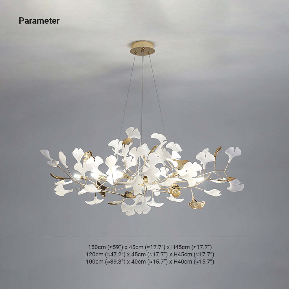 Olivia Modern Petal Shaped Metal Ceramic Chandelier Dining Room