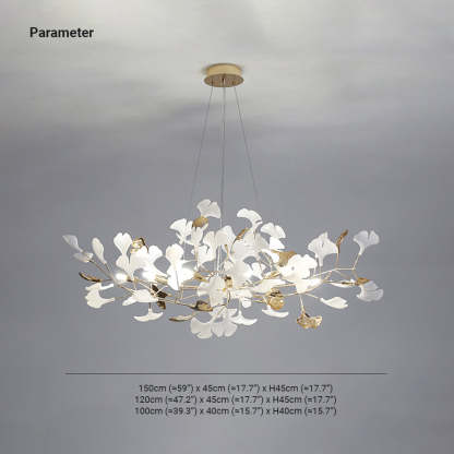Olivia Modern Petal Shaped Metal Ceramic Chandelier Dining Room