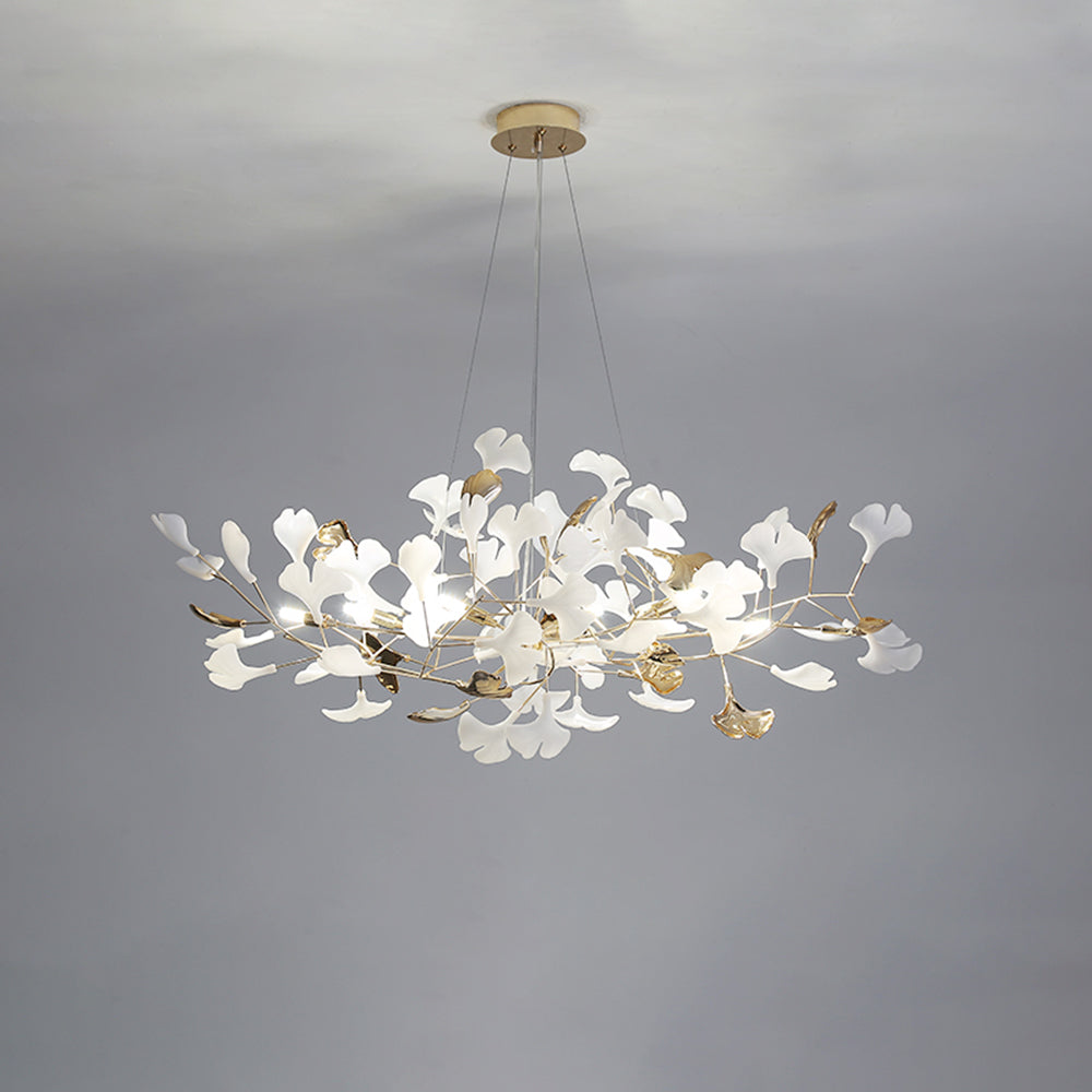 Olivia Modern Petal Shaped Metal Ceramic Chandelier Dining Room
