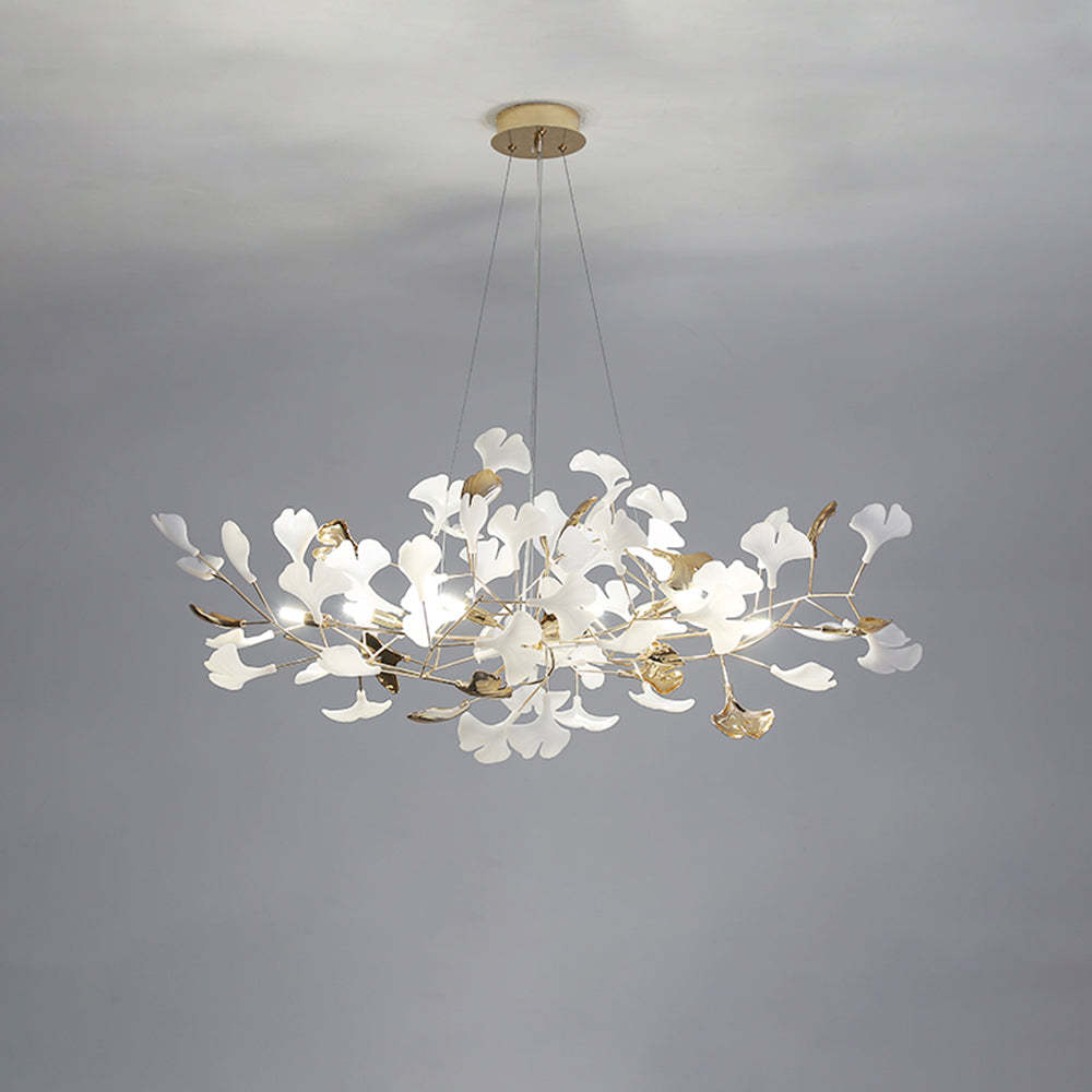 Olivia Modern Petal Shaped Metal Ceramic Chandelier Dining Room