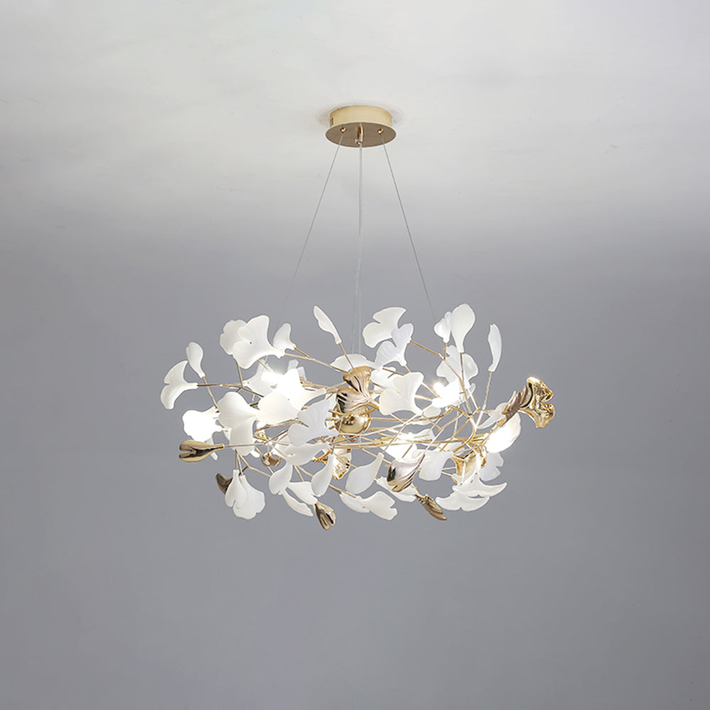 Olivia Modern Petal Shaped Metal Ceramic Chandelier Dining Room