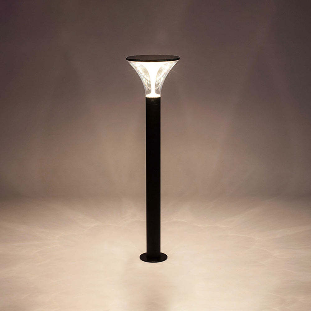 Modernist Pena Outdoor Path Light, illuminated with LED.