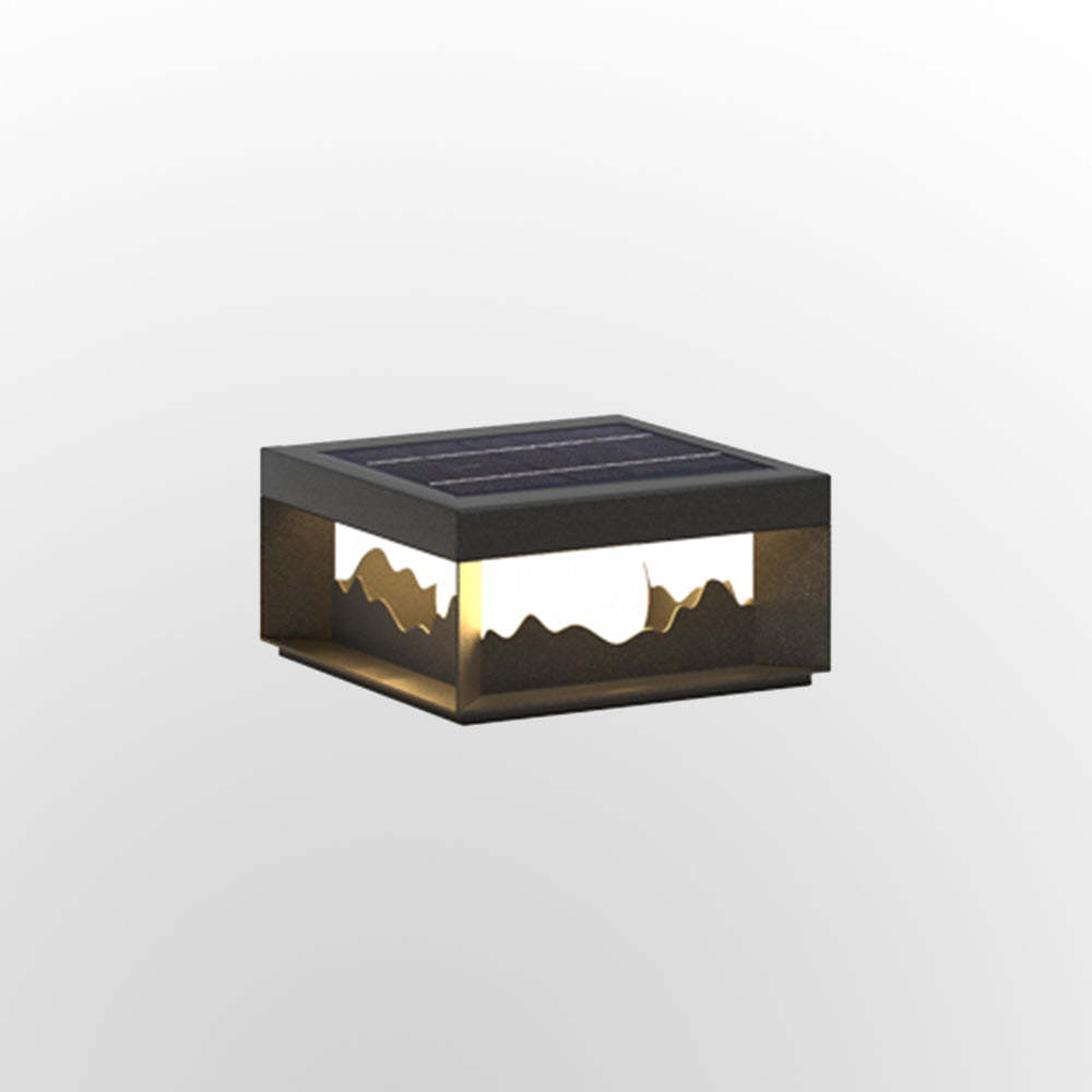 Riley Modern Mountain Outdoor Lamp with Solar Panel