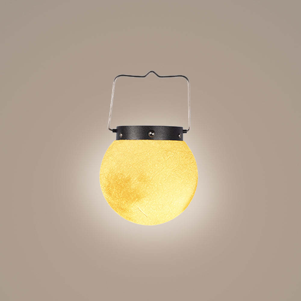 Elif Moon outdoor light, gold resin orb