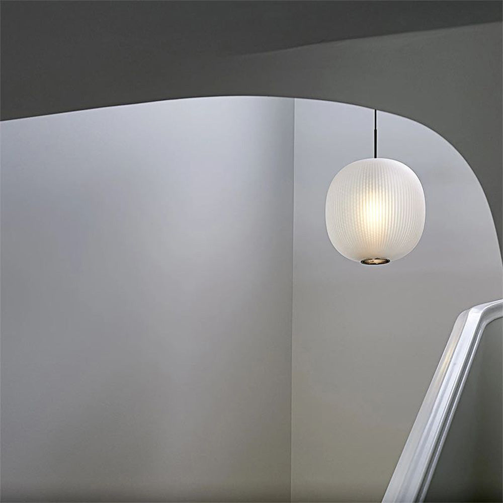 Frosted Glass Cylinder Pendant Light