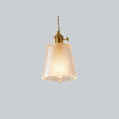 Hailie glass pendant light with brass fixture, Las Sola