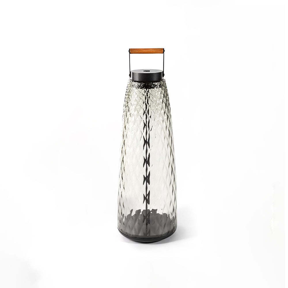 Hailie Vintage Lantern Floor Lamp with glass panels