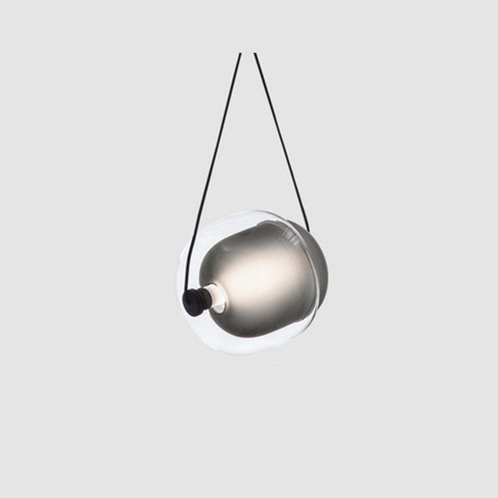 Smoke Gray Hailie Glass Pendant Light